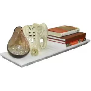 Image of Watsons - oliver - Bevelled 18" / 46cm Floating Wall Shelf - White - White
