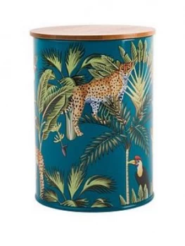 Image of Summerhouse By Navigate Madagascar Canister With Bamboo Lid ; Cheetah