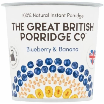 Image of Blueberry & Banana Instant Porridge Pot - 60g x 8 - 703255 - Gb Porridge