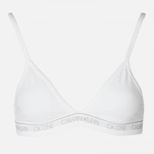Image of Calvin Klein Womens Unllined Triangle Bra - White - M