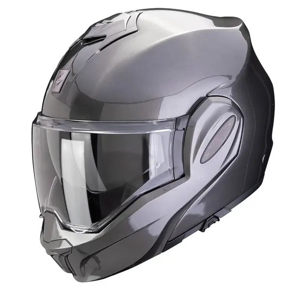 Image of Scorpion Exo-Tech Evo Pro Solid Metallic Grey Modular Helmet Size S