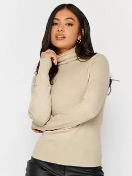 Image of PixieGirl Petite Roll Neck Jumper, Natural, Size 6-8, Women