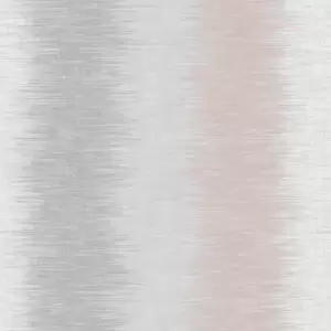 Image of Fine Decor Aukland Grey & Pink Striped Smooth Wallpaper