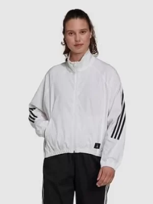 Image of adidas Future Icons Woven Track Top, White Size XS Women