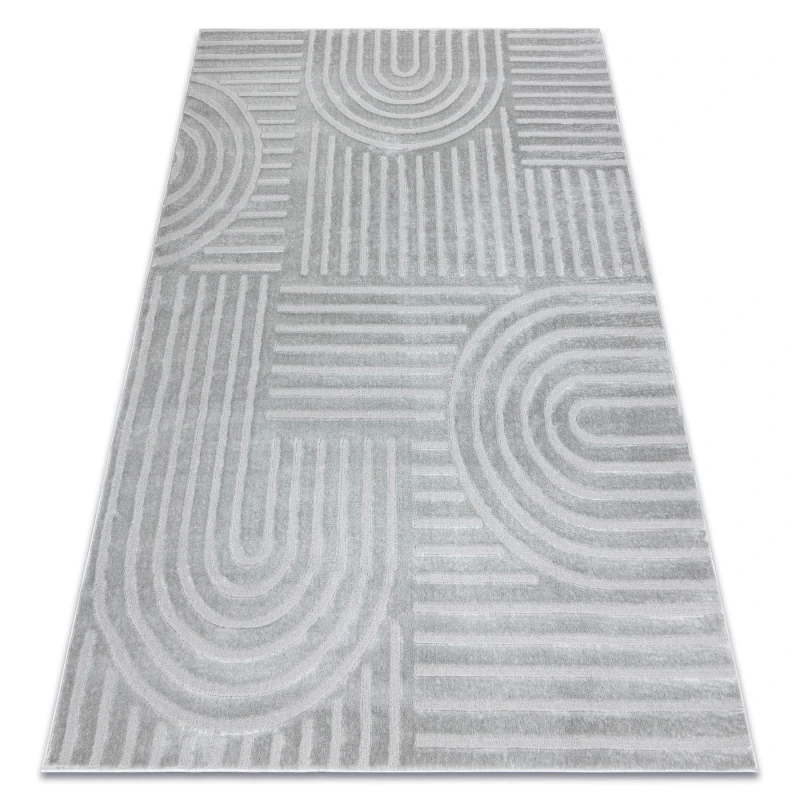Image of RugsX Carpet Balance 1918 Grey - Geometric, Structural, Glamour 160X220 Cm