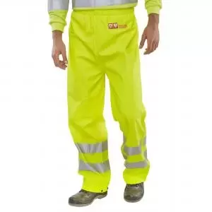 Image of Beeswift Fire Retardant Anti-Static Trousers Saturn Yellow M