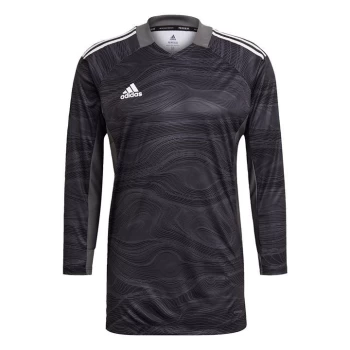 Image of adidas Condivo 21 Primeblue Long Sleeve Goalkeeper Jersey - Black