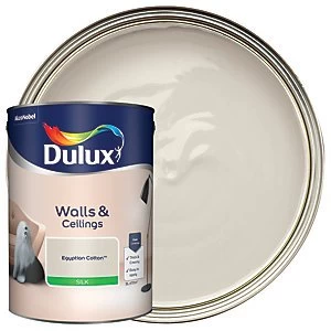 Image of Dulux Walls & Ceilings Egyptian Cotton Silk Emulsion Paint 5L