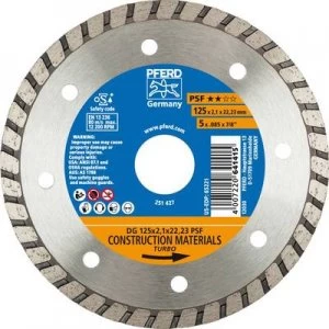 Image of Diamond cutting disc DG 125 x 2.1 x22.23 PSF PFERD 68012222 Diameter 125mm