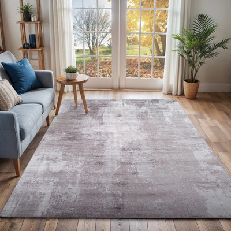 Image of Livabliss Abstract Modern Marble Light Grey Giulia Area Rug 200 X 275cm - Easy Care, Non Shedding, Ideal For Living Room & Bedroom