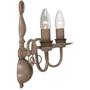 Image of Brugge Candle Wall Light Pale Taupe