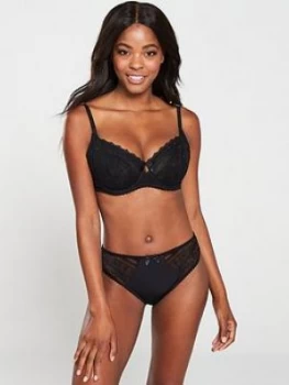 Image of Pour Moi Remix Underwired Bra - Black, Size 40E, Women