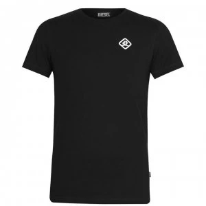 Image of Diesel Cola Label T Shirt - Black 900
