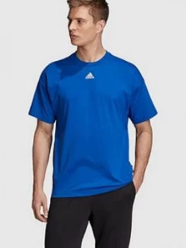 Image of Adidas 3 Stripe T-Shirt - Blue