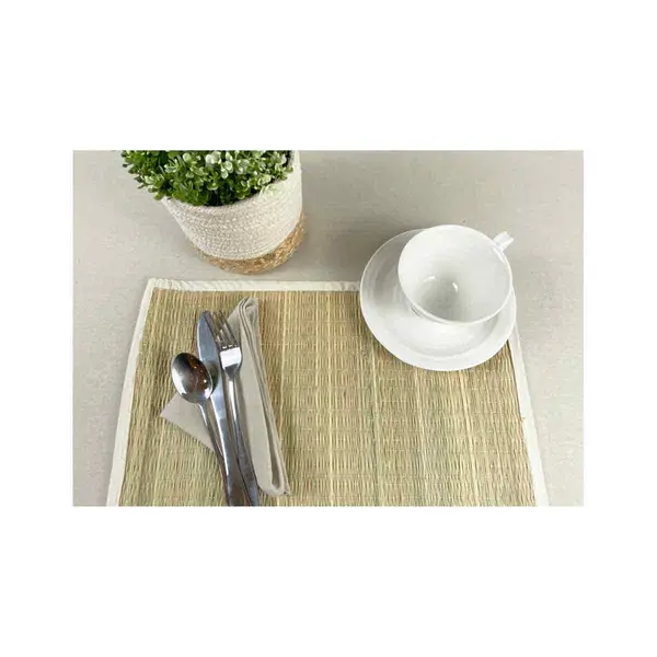 Image of Esselle Spey Dry Grass Table Placement Runner 35x45cm Cream Colour, Set Of 2