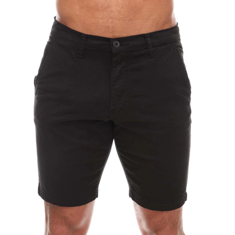 Image of Duck and Cover Moreshore Chino Shorts Black male 30 inch