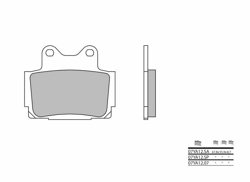 Image of Brembo S.p.A. Street Carbon Ceramic Brake pads - 07YA1207