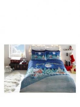 Image of Bedlam Merry Christmas Glow In The Dark Duvet Set - Double
