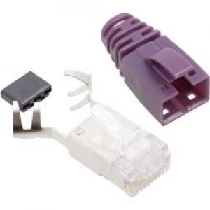 Image of BEL Stewart Connectors SS39VIOE SS39VIOE RJ45 Connector CAT 6 8P8C RJ45 Plug straight Violet