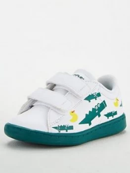 Image of Lacoste Infant Boys Carnaby Evo 120 Strap Trainer - White/Green