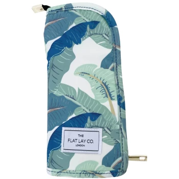 Image of The Flat Lay Co. Standing Brush Case - Tropical Leaves