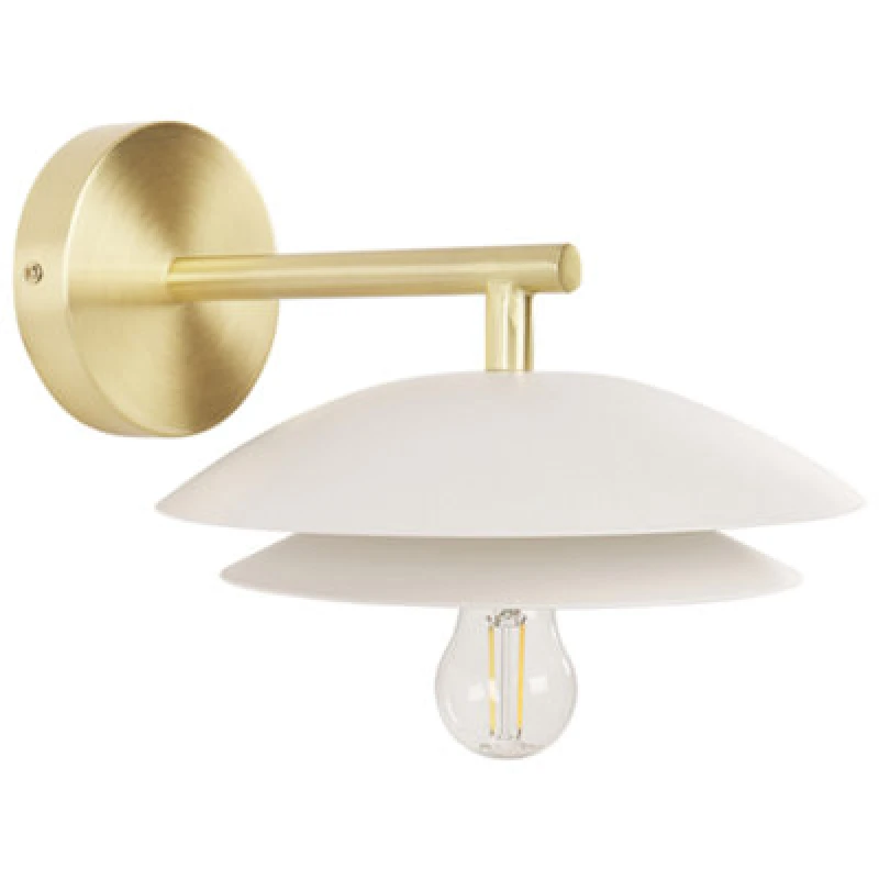 Image of Beliani Retro Wall Lamp Lasolo Metal White