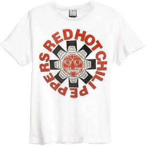 Image of Red Hot Chili Peppers - Aztec Unisex Medium T-Shirt - White