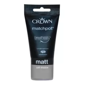 Image of Crown Breatheasy Soft Shadow - Standard Emulsion Matt Paint - 40ml Tester