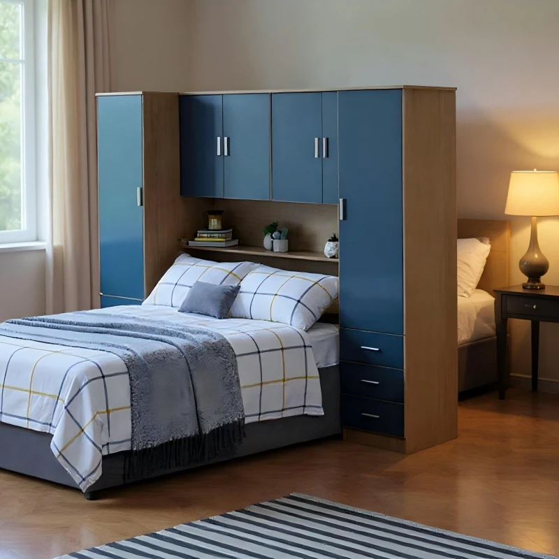 Image of Homelife JW Carlton Overbed Storage Grey Oak unisex Set