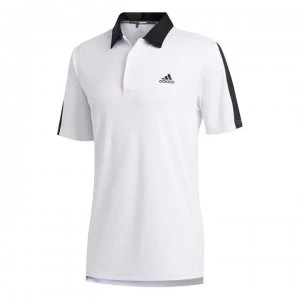 Image of adidas Bold Brand Golf Polo Shirt Mens - White/Black