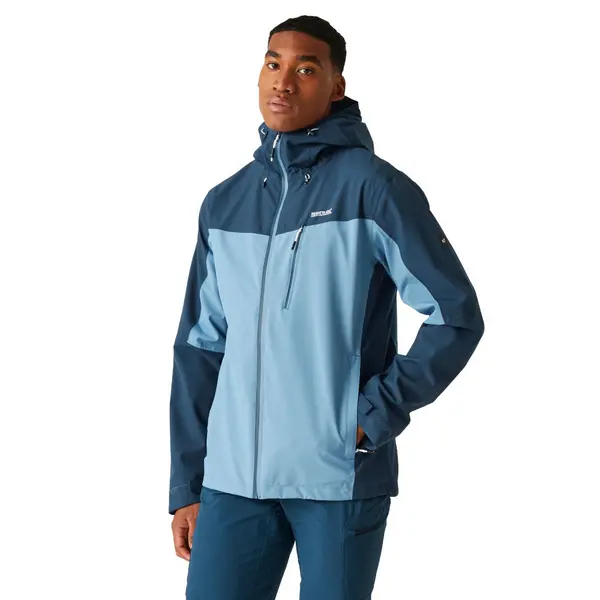 Image of Regatta Mens Birchdale Durable Waterproof Isotex 10000 Jacket Coat 3XL - Chest 49-51' (124.5-129.5cm) Coronet Blue/Moonlight Denim RMW279-XAP-3XL