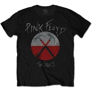 Image of Pink Floyd - The Wall Hammers Logo Unisex Medium T-Shirt - Black