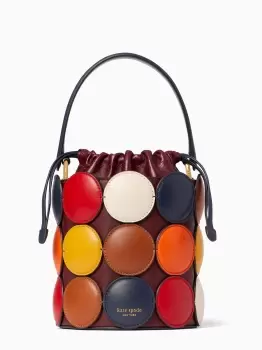 Image of Kate Spade Dottie Smooth Leather Small Bucket Bag, Multi, One Size
