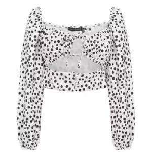 Image of I Saw It First Cut Out Top - White