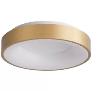 Image of Italux Lighting - Italux Giulia - Modern LED Flush Ceiling Light Brushed Gold, Warm White 3000K 2200lm