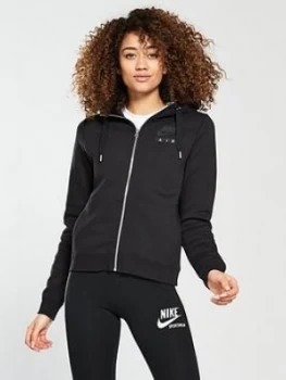 Image of Nike Sportswear Air Full Zip Hoodie Black Size M Women