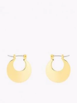 Image of Whistles Mini Sculptured Hoop Earrings - Gold