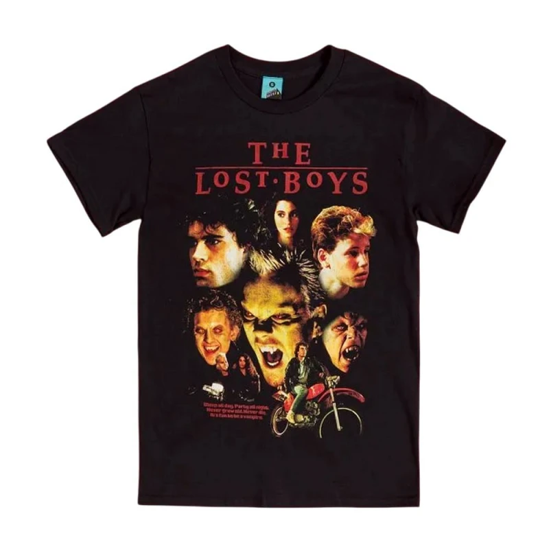 Image of The Lost Boys Mens Movie Poster T-Shirt in Black Size: Medium Black Male M
