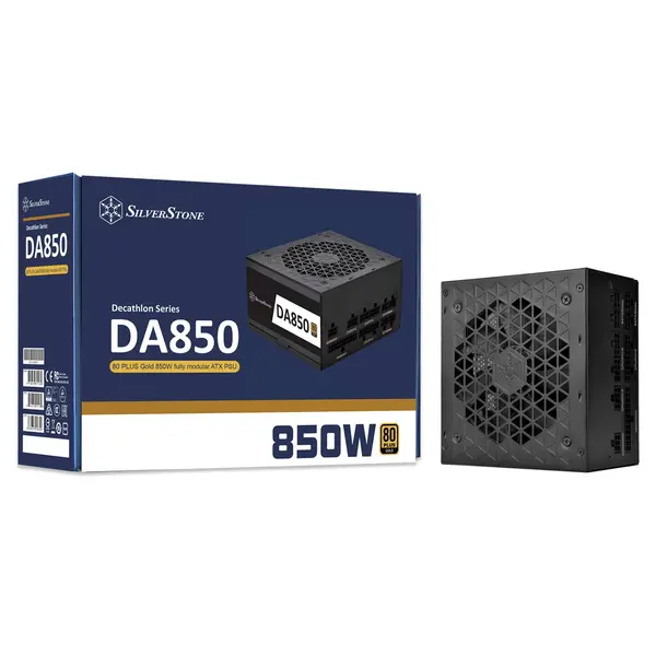 Image of Silverstone Decathlon DA850 Gold 850W Modular Power Supply 80 Plus Gold
