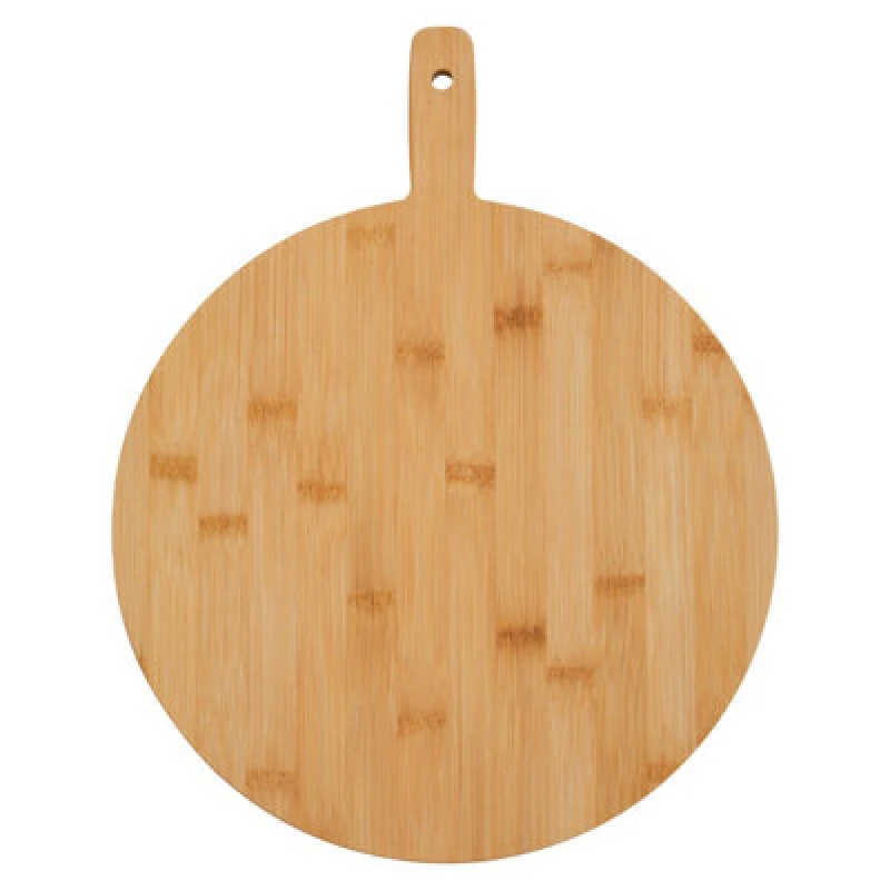 Image of Premier Housewares Bamboo Wood Chopping Board, Natural Wood Round Chopping Board For Kitchen Counter Top, Wood Chopping Board Gold
