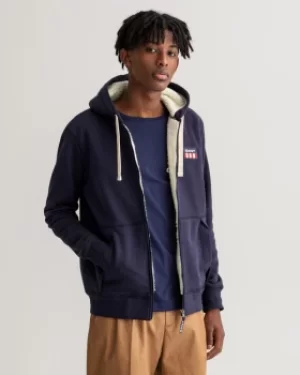Image of GANT Sherpa Fleece Zip Sweat Hoodie