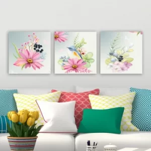 Image of P408590701 Multicolor Decorative Canvas Painting (3 Pieces)