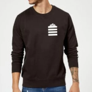Image of Looney Tunes Taz Stripes Pocket Print Sweatshirt - Black