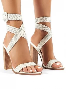 Image of Public Desire Rapunzel Heeled Sandals - White