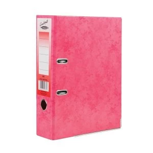 Image of Concord A4 Contrast Lever Arch File Laminated Capacity 80mm Raspberry Pack 10