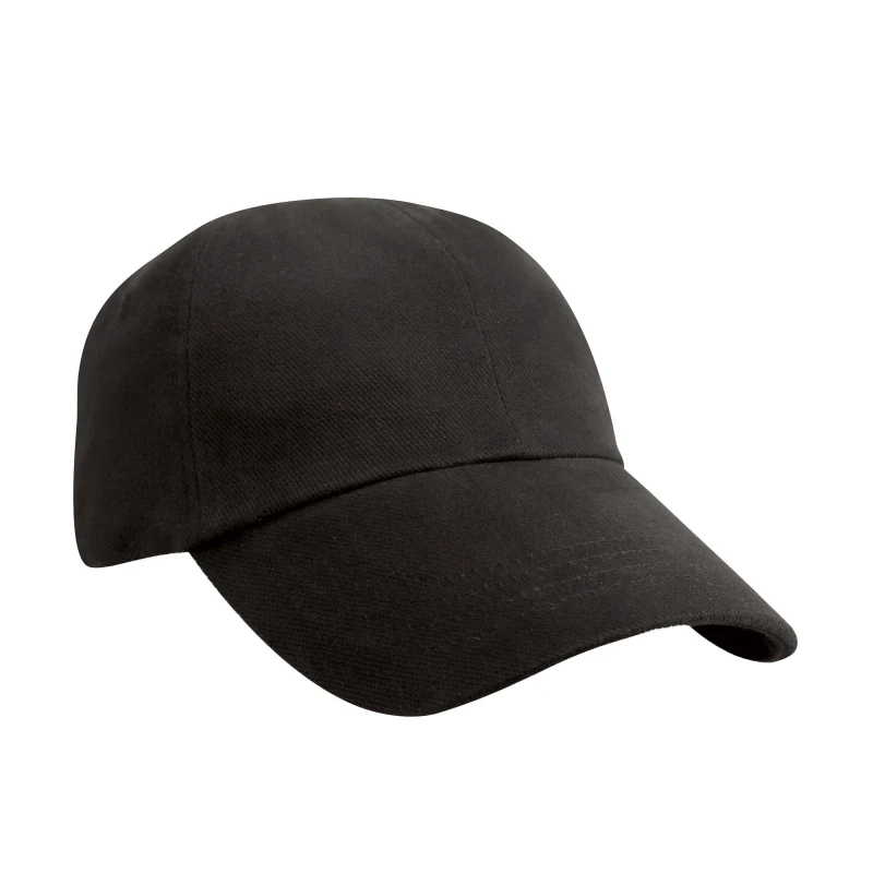 Image of Result Womens Heavy Brushed Cotton Low Profile Baseball Cap in Black Female One Size