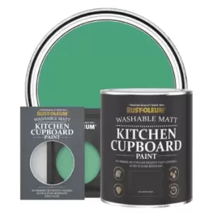 Image of Rust-Oleum Kitchen Cupboard Paint - EMERALD - 750ml