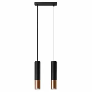 Image of Sollux Pendant Lamp Loopez 2 Black/Copper