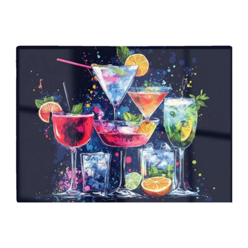Image of Warren Reed Designer Nighttime Cocktail Splash Chopping Board
