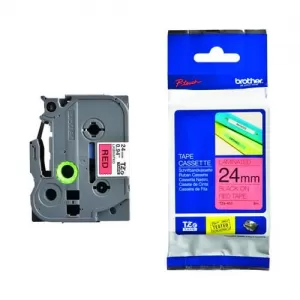 Image of Brother TZE-451 P-touch Black On Red Tape 24mm x 8m